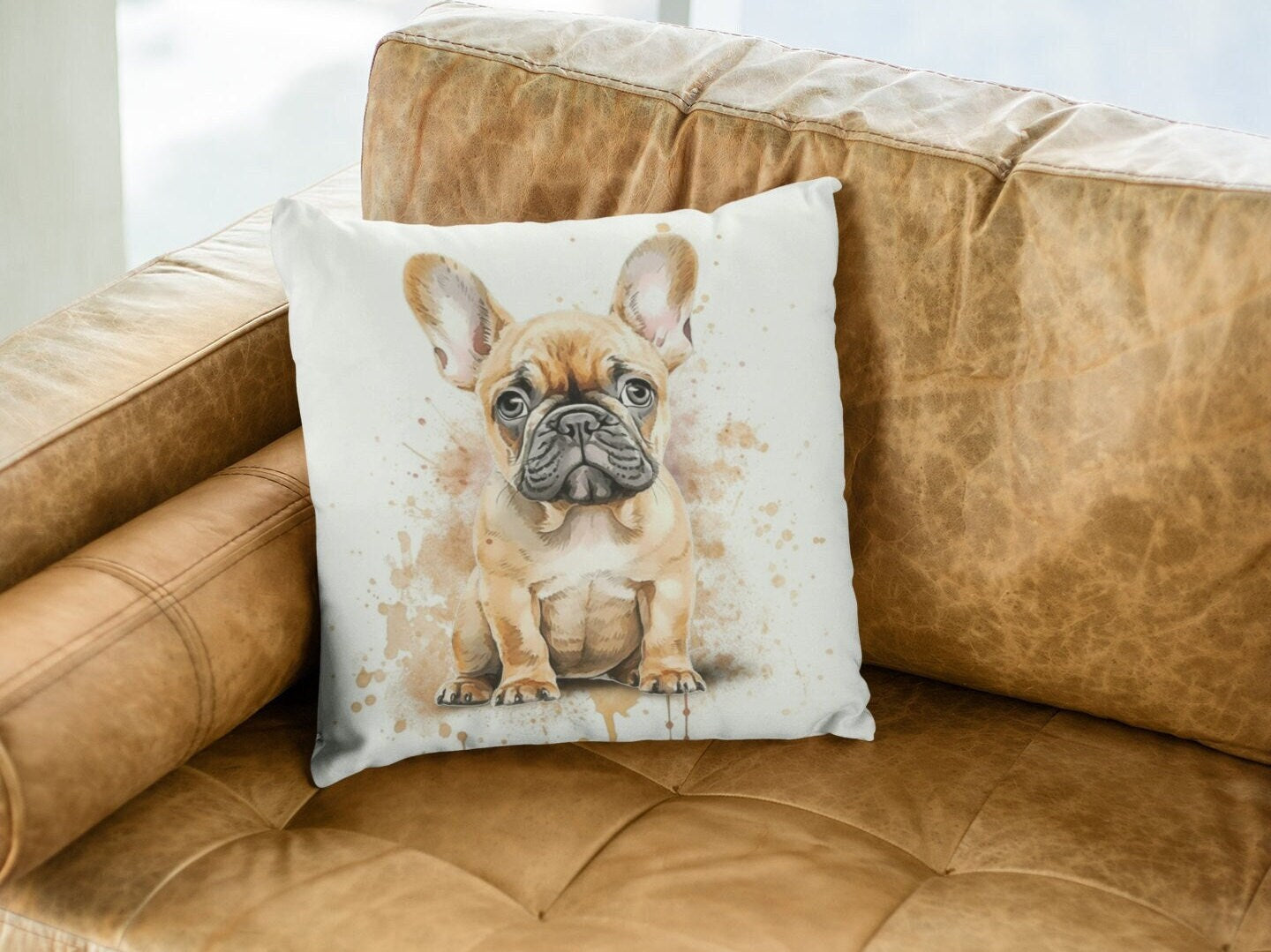 French Bulldog Puppy Nursery Style Pillow