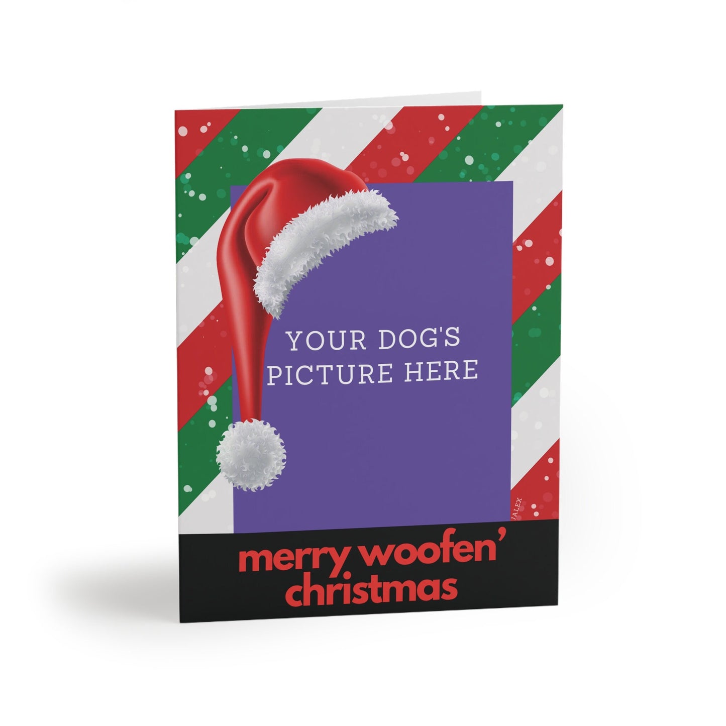 Custom "Your Dog" Merry Woofen' Christmas Greeting cards (8, 16, and 24 pcs)