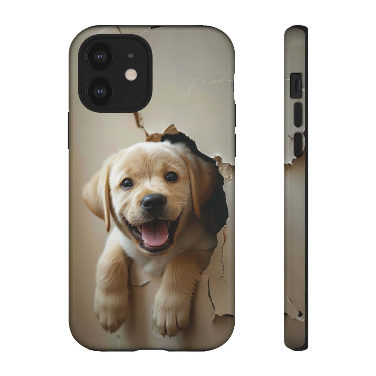 Yellow Labrador Puppy Breaking Wall | Tough Phone Cases