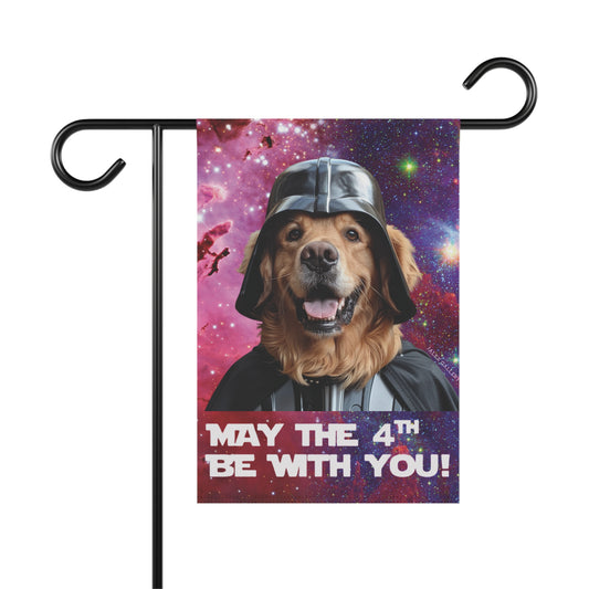 Yellow Labrador Flag, Garden Flag, May The 4th Be With You!, Star Wars, House Flag, Banner, Printed Both Sides, Gift, Dog Lover