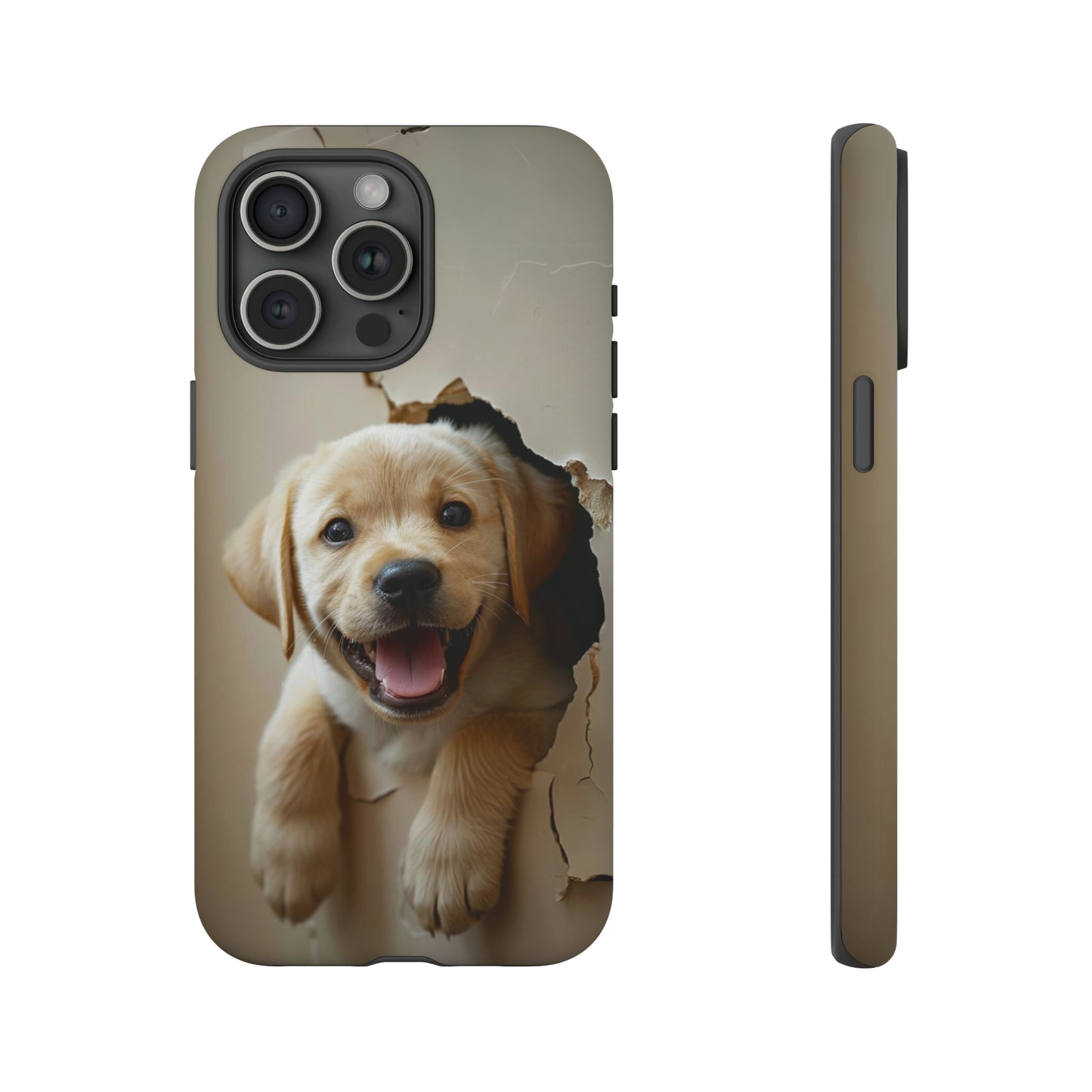 Yellow Labrador Puppy Breaking Wall | Tough Phone Cases