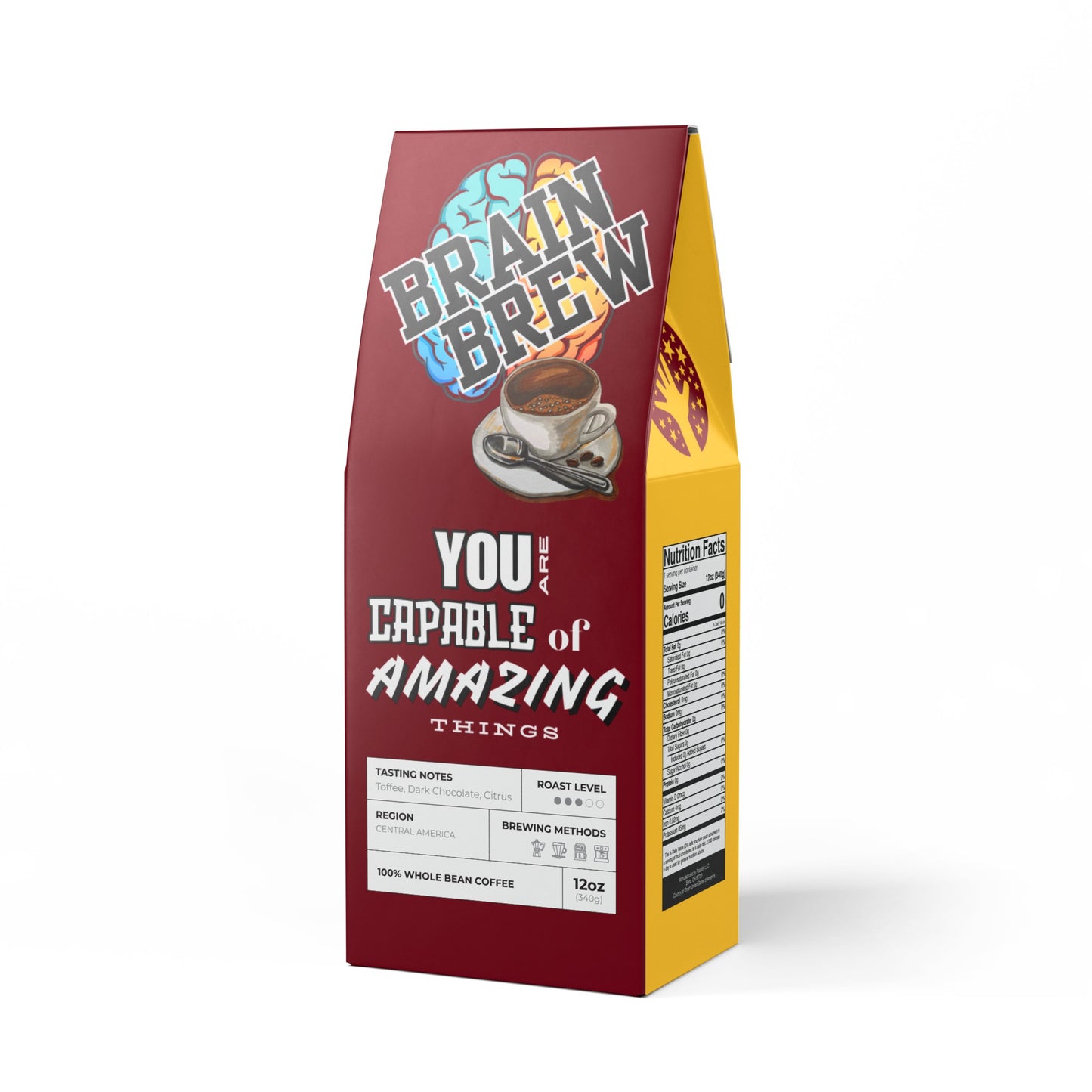 Brain Brew College Coffee | Maroon & Gold | Rock Creek Coffee Blend (Medium Roast)