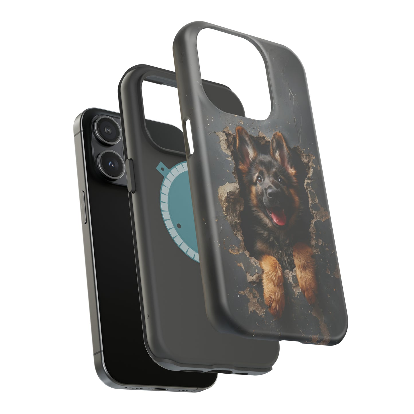 iPhone MAGSAFE German Shepherd Puppy | Dark Colors | Tough Cases