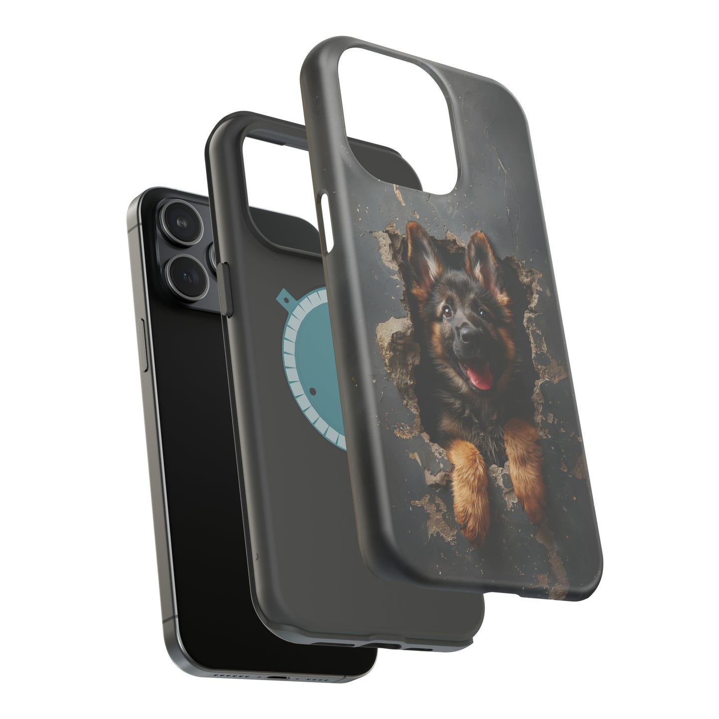 iPhone MAGSAFE German Shepherd Puppy | Dark Colors | Tough Cases