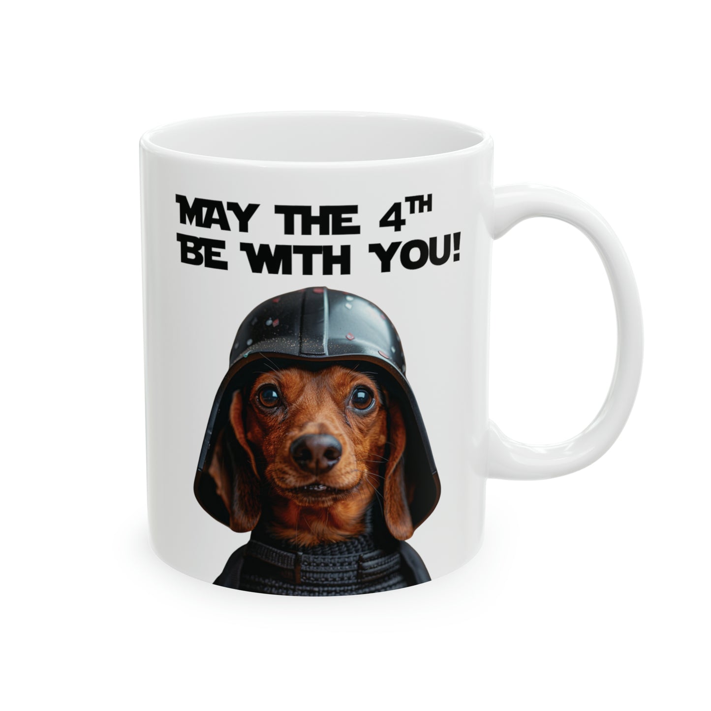 Dachshund Darth Vader "May the 4th Be With You!" Ceramic Mug 11oz