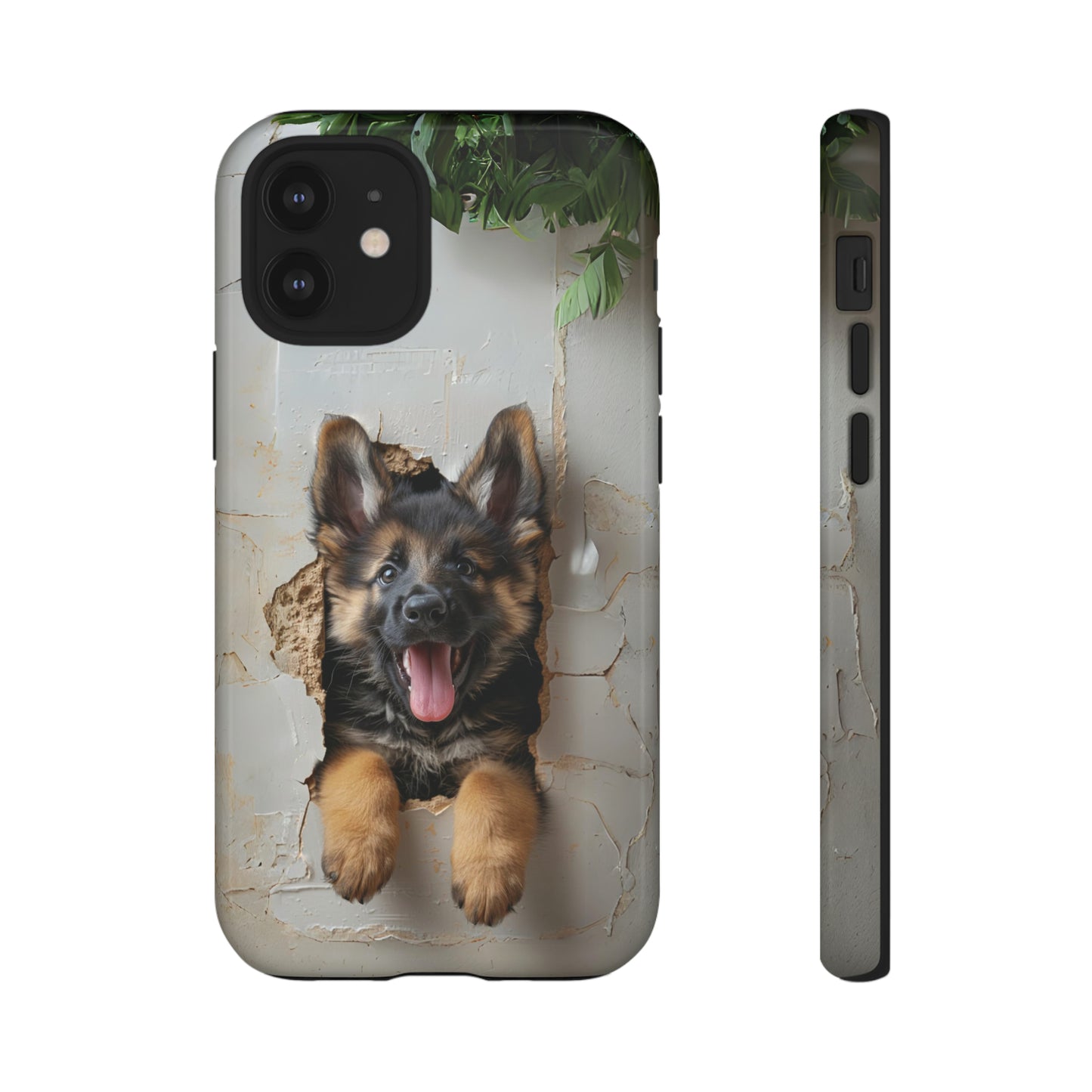 German Shepherd Puppy Breaking Wall | Light Colors | Tough Phone Cases