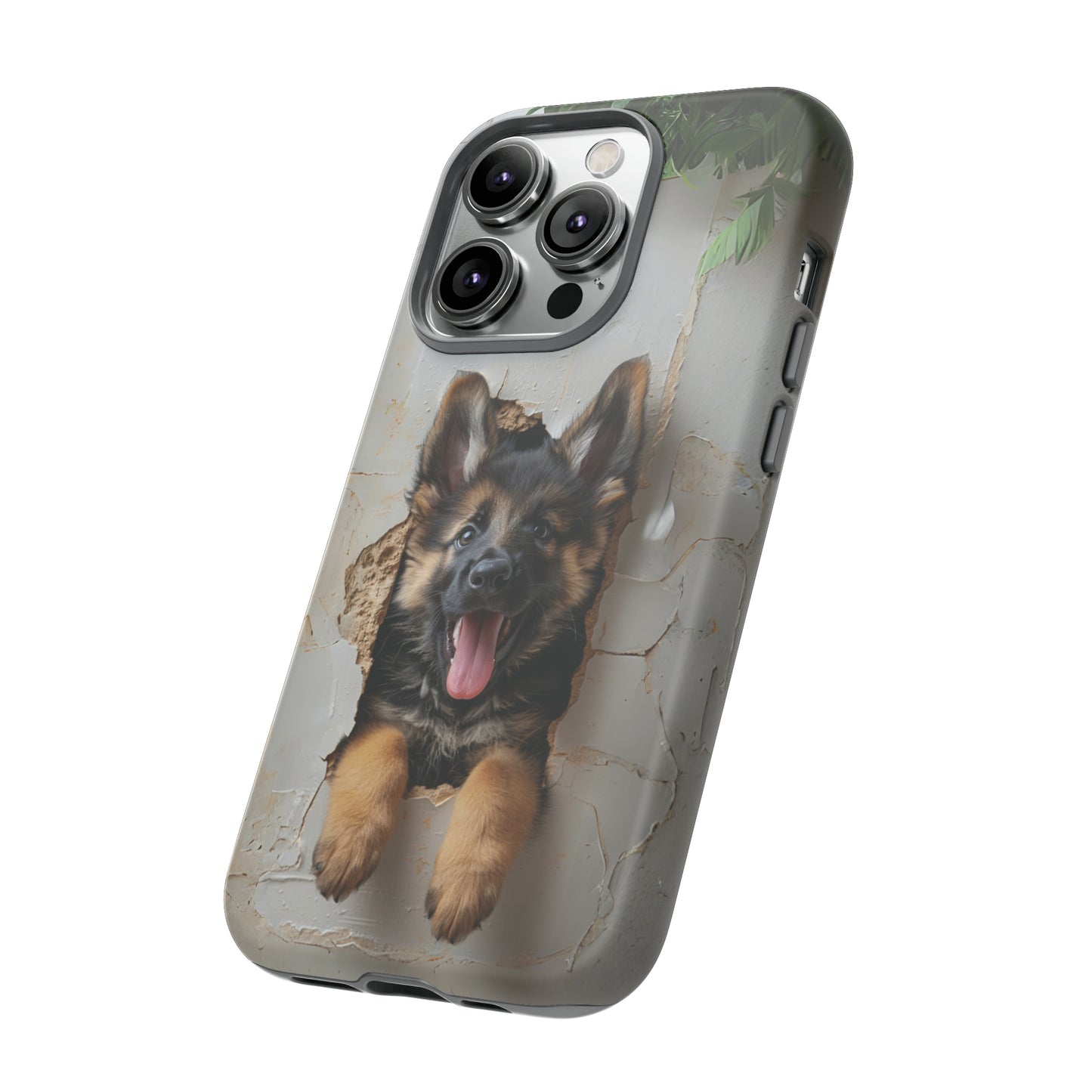 German Shepherd Puppy Breaking Wall | Light Colors | Tough Phone Cases