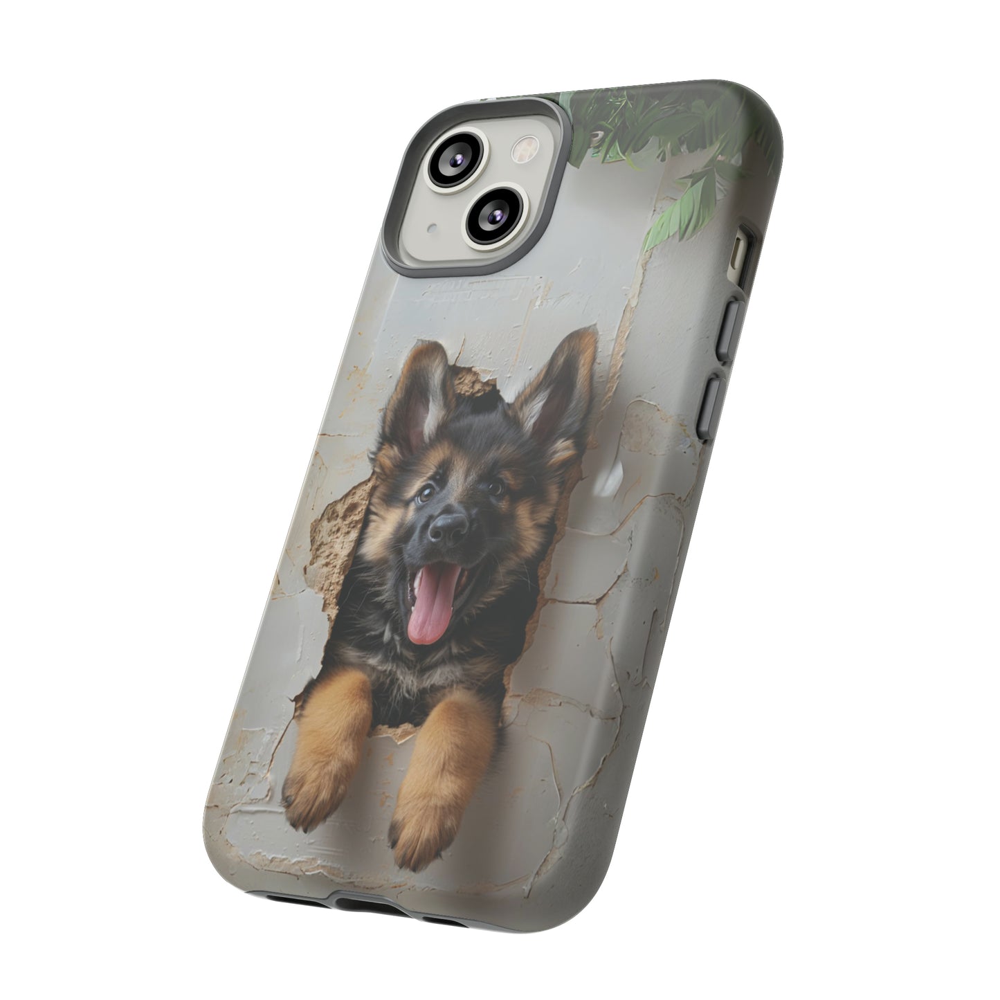 German Shepherd Puppy Breaking Wall | Light Colors | Tough Phone Cases