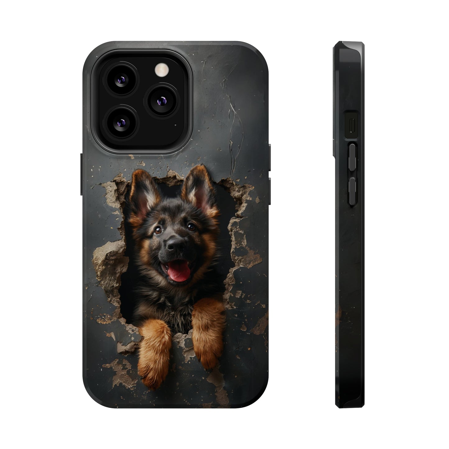 iPhone MAGSAFE German Shepherd Puppy | Dark Colors | Tough Cases