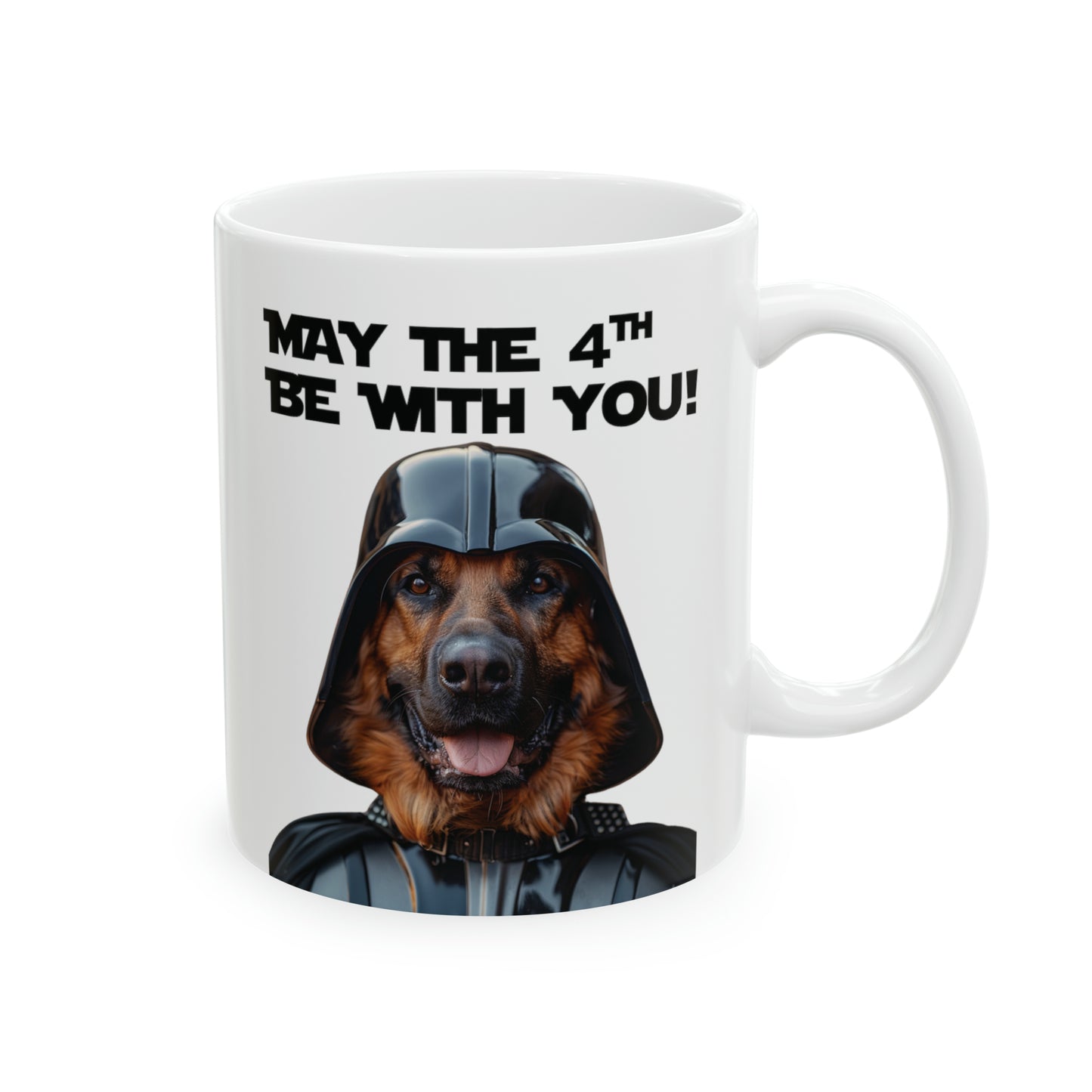 German Shepherd Darth Vader "May the 4th Be With You!" Ceramic Mug 11oz