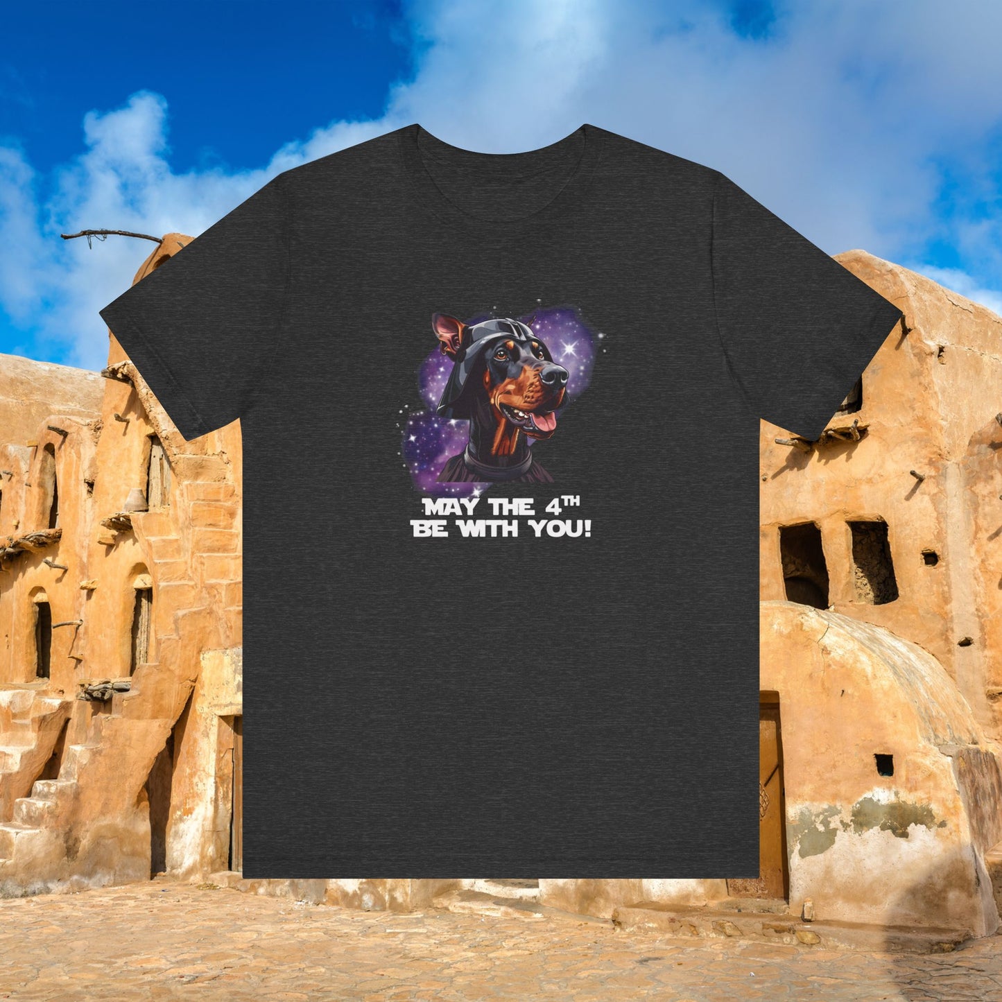 Star Wars May the 4th Be with You Doberman TShirt | Unisex Jersey Short Sleeve Tee