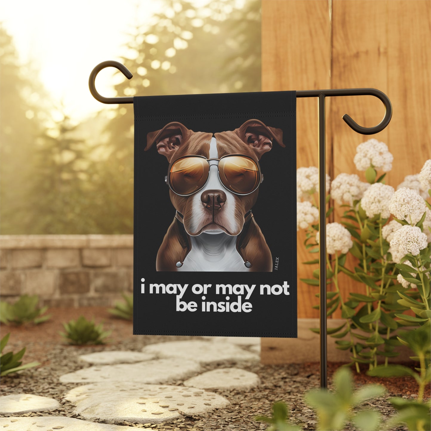 Pitt Bull Flag, Garden Flag, I May or May Not Be Inside, House Flag, Banner, Printed Both Sides