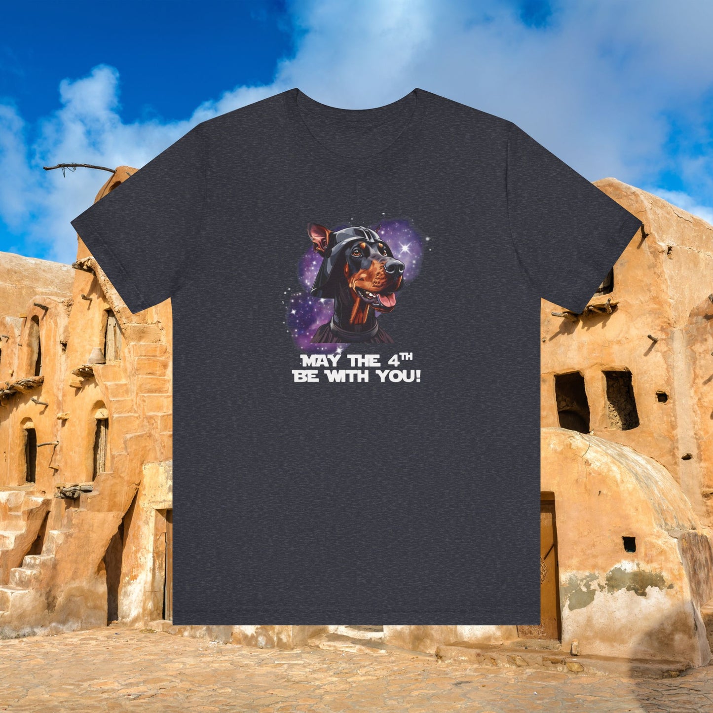 Star Wars May the 4th Be with You Doberman TShirt | Unisex Jersey Short Sleeve Tee