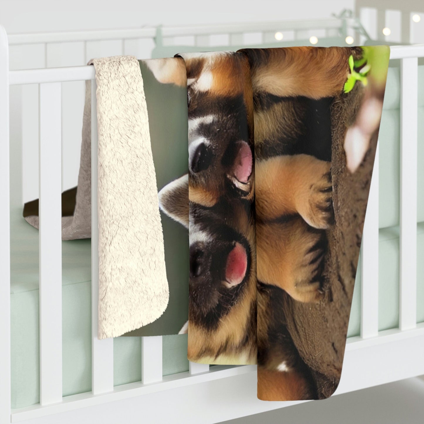 German Shepherd Puppies Blanket, Playing in the Park, Dog Gift, GSD Lover