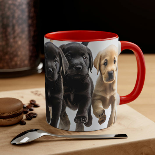 Labrador Black and Yellow Puppies Mug, Lab Lover, Dog Lover, Lab Lover Gift