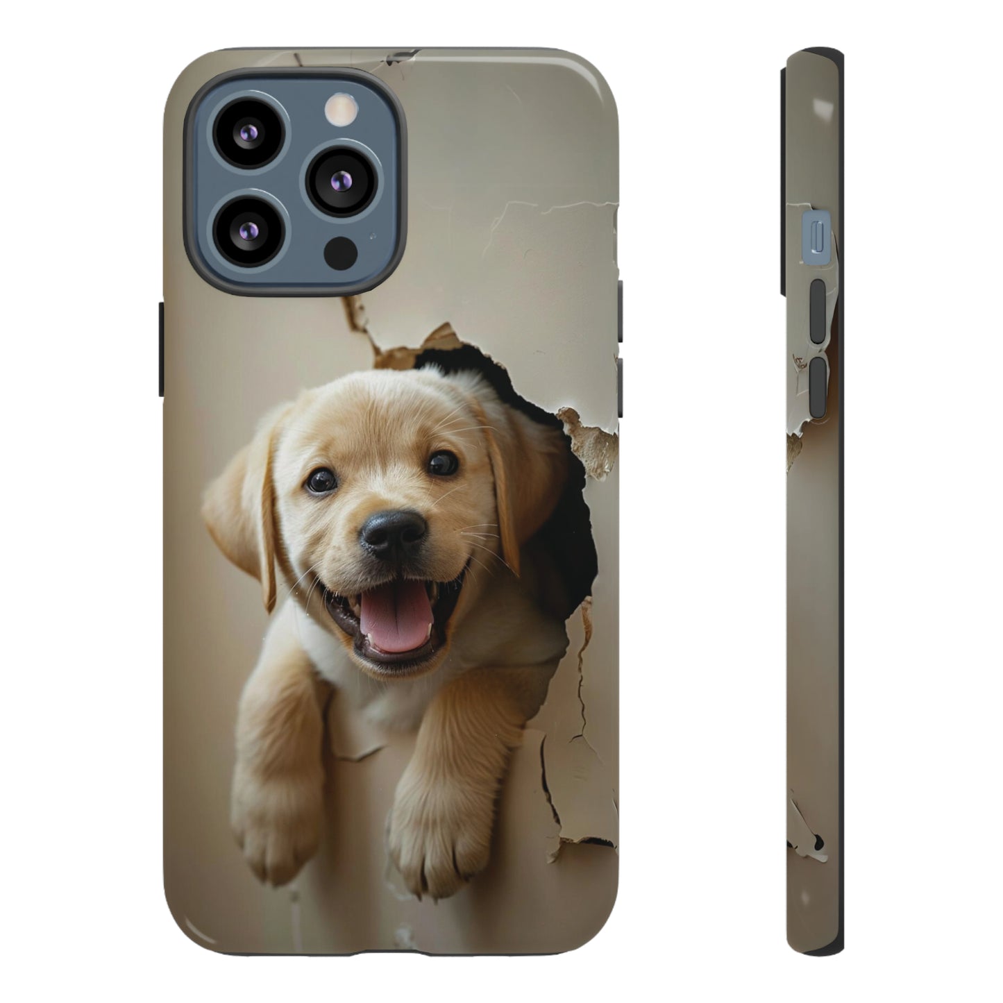 Yellow Labrador Puppy Breaking Wall | Tough Phone Cases