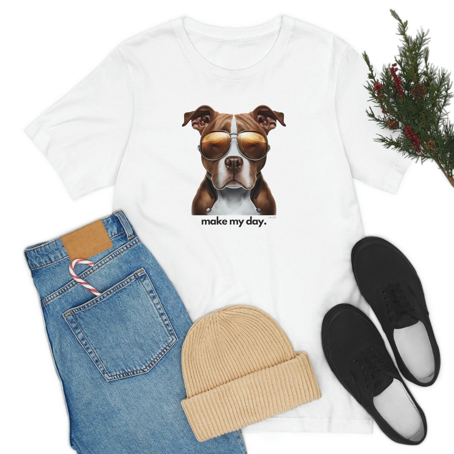 Pit Bull "make my day.", Pittie Dog, Cute, Funny Shirt, Gift, Dog Lover