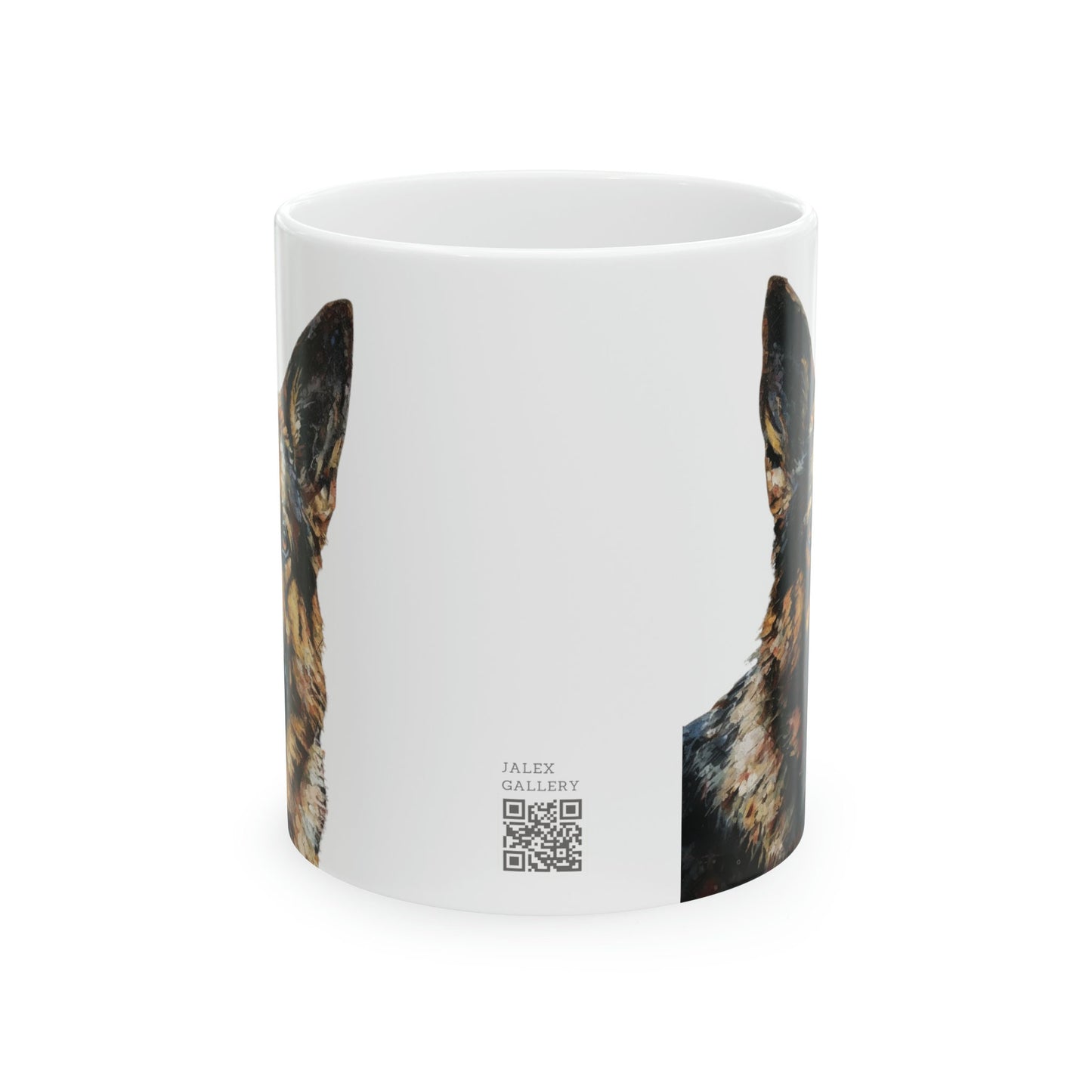 German Shepherd Painting Ceramic Mug 11oz