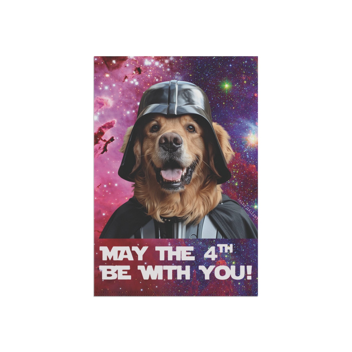 Yellow Labrador Flag, Garden Flag, May The 4th Be With You!, Star Wars, House Flag, Banner, Printed Both Sides, Gift, Dog Lover