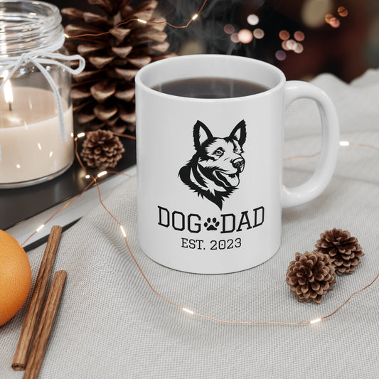 German Shepherd Dog Dad Est 2023 | Ceramic Mug 11oz