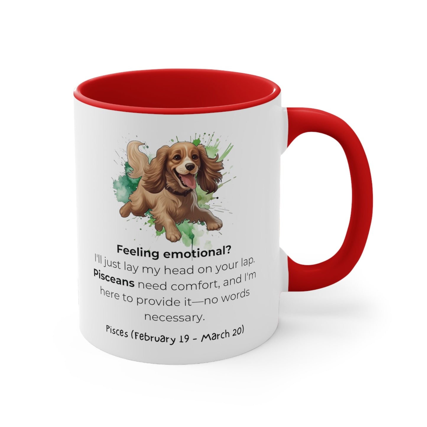 Pisces Astrology Sign | Funny Saying | Cocker Spaniel | Coffee Mug, 11oz