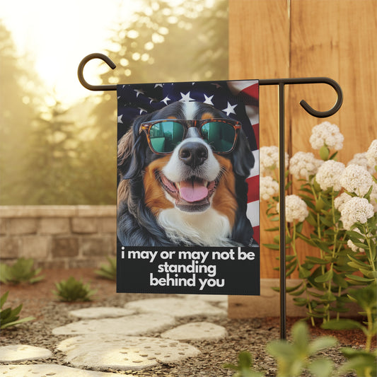 Bernese Mountain Dog Flag, Garden Flag, I May or May Not Be Inside, Patriotic, USA, American, House Flag, Printed Both Sides