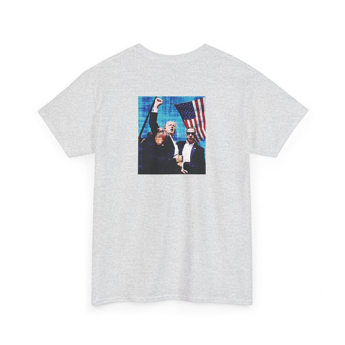 Patriotic TShirt USA Flag Rally Iconic Moment 2024 | Unisex Heavy Cotton Tee