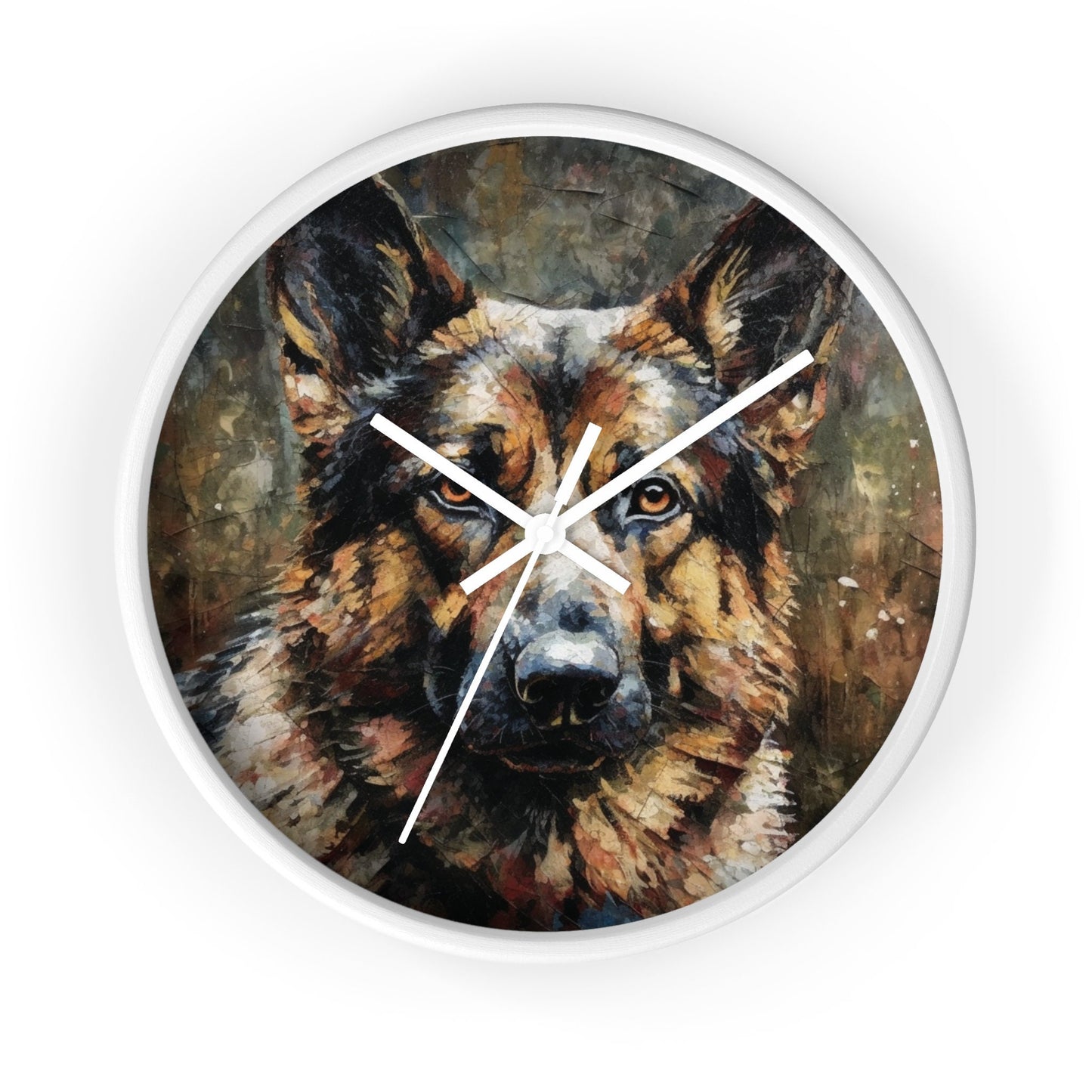 German Shepherd Majestic Painting | Gifts for Dog Owners | Wall Clock