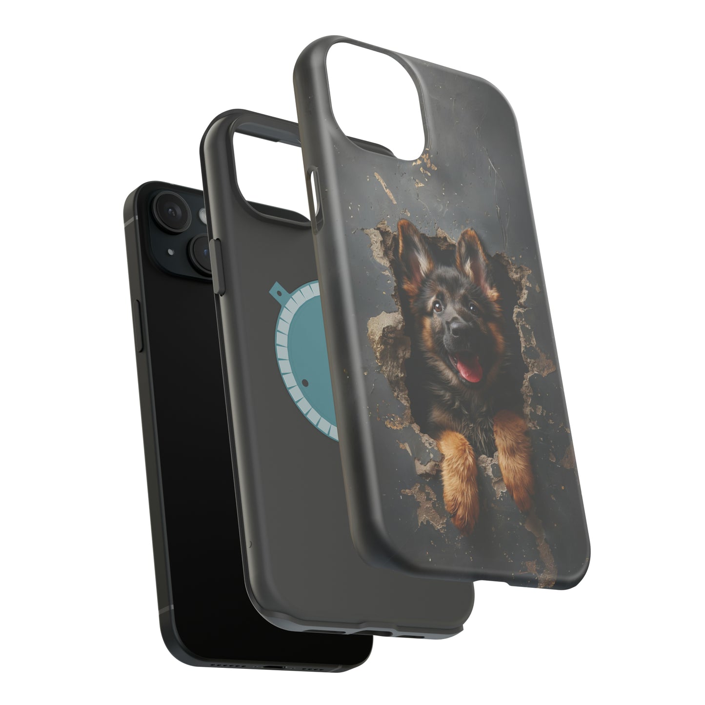 iPhone MAGSAFE German Shepherd Puppy | Dark Colors | Tough Cases