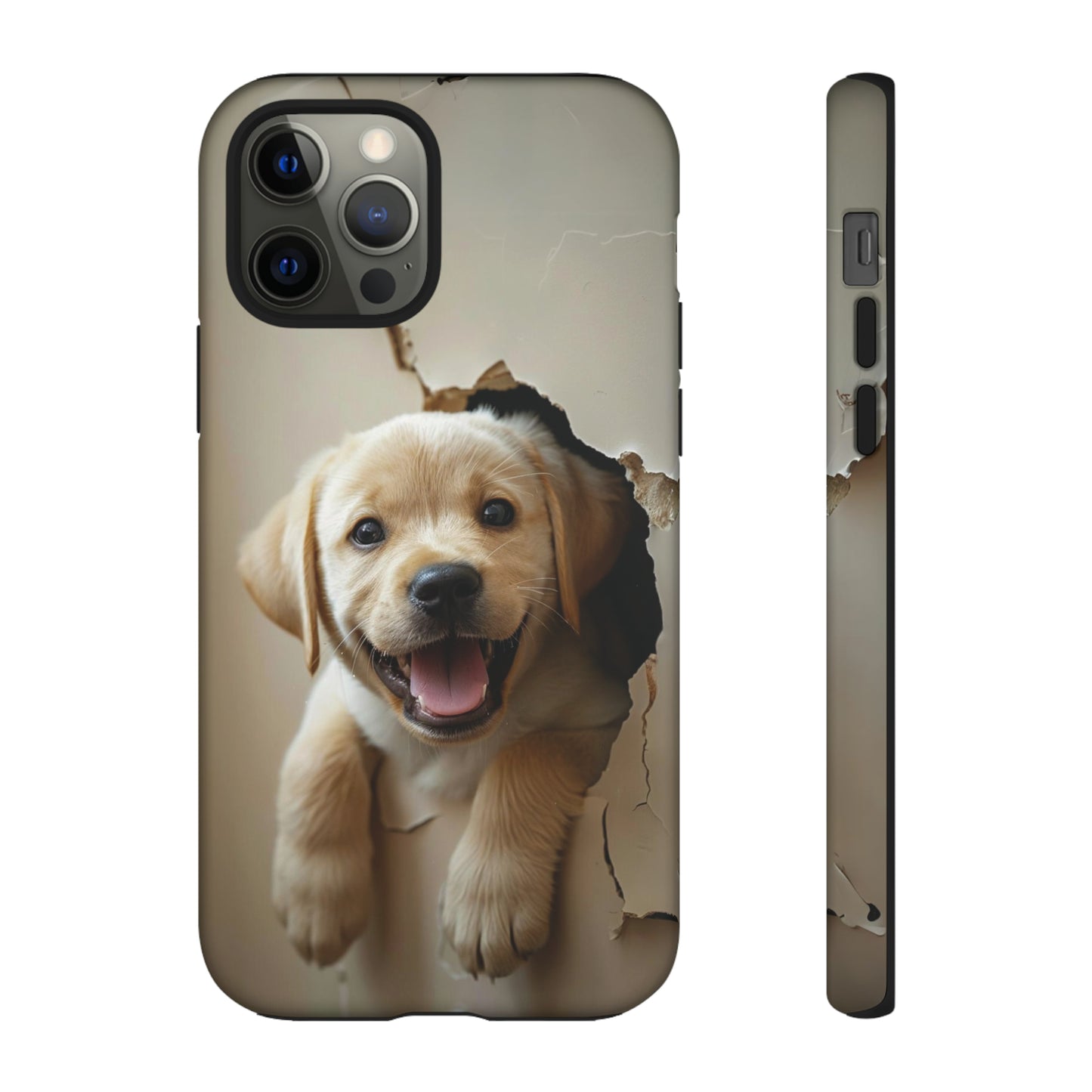 Yellow Labrador Puppy Breaking Wall | Tough Phone Cases