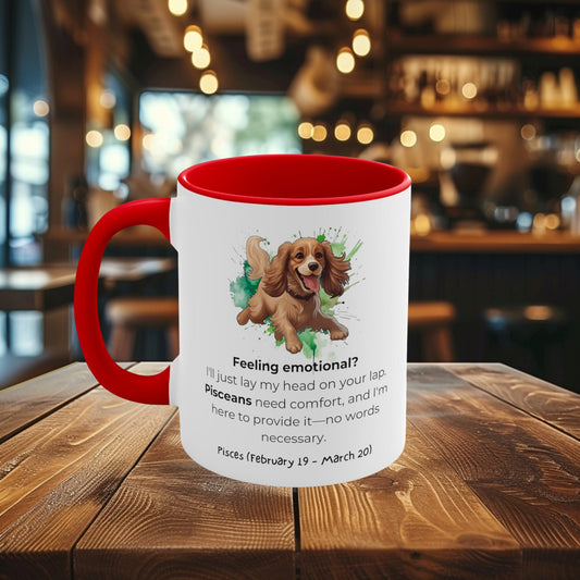 Pisces Astrology Sign | Funny Saying | Cocker Spaniel | Coffee Mug, 11oz