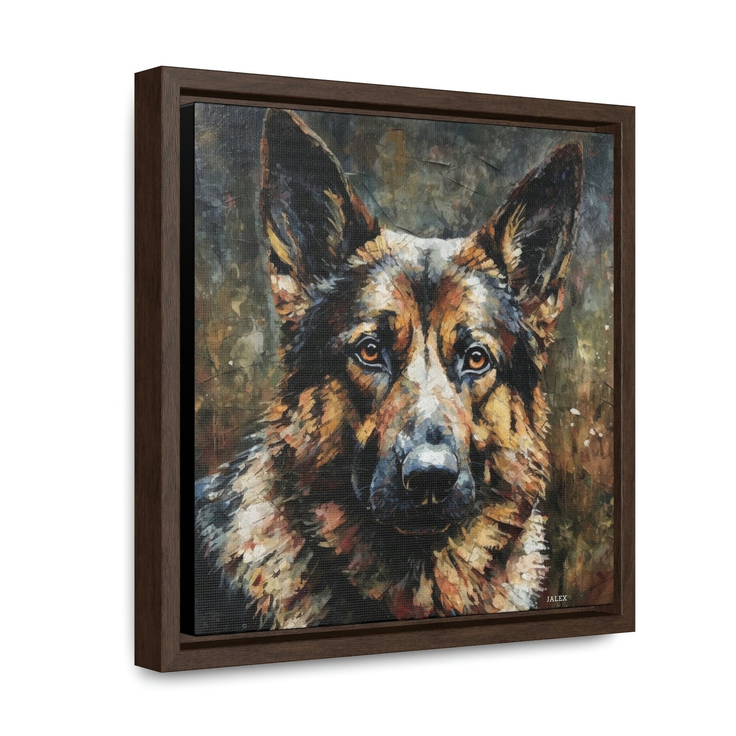 German Shepherd "Soul" Framed Canvas