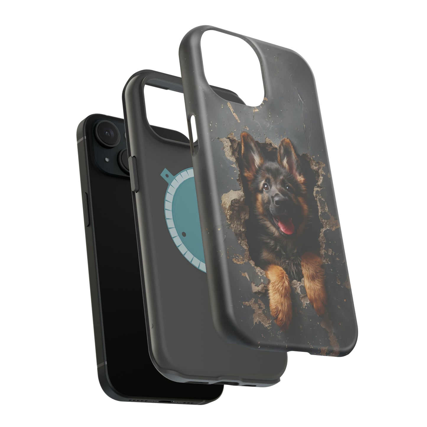 iPhone MAGSAFE German Shepherd Puppy | Dark Colors | Tough Cases