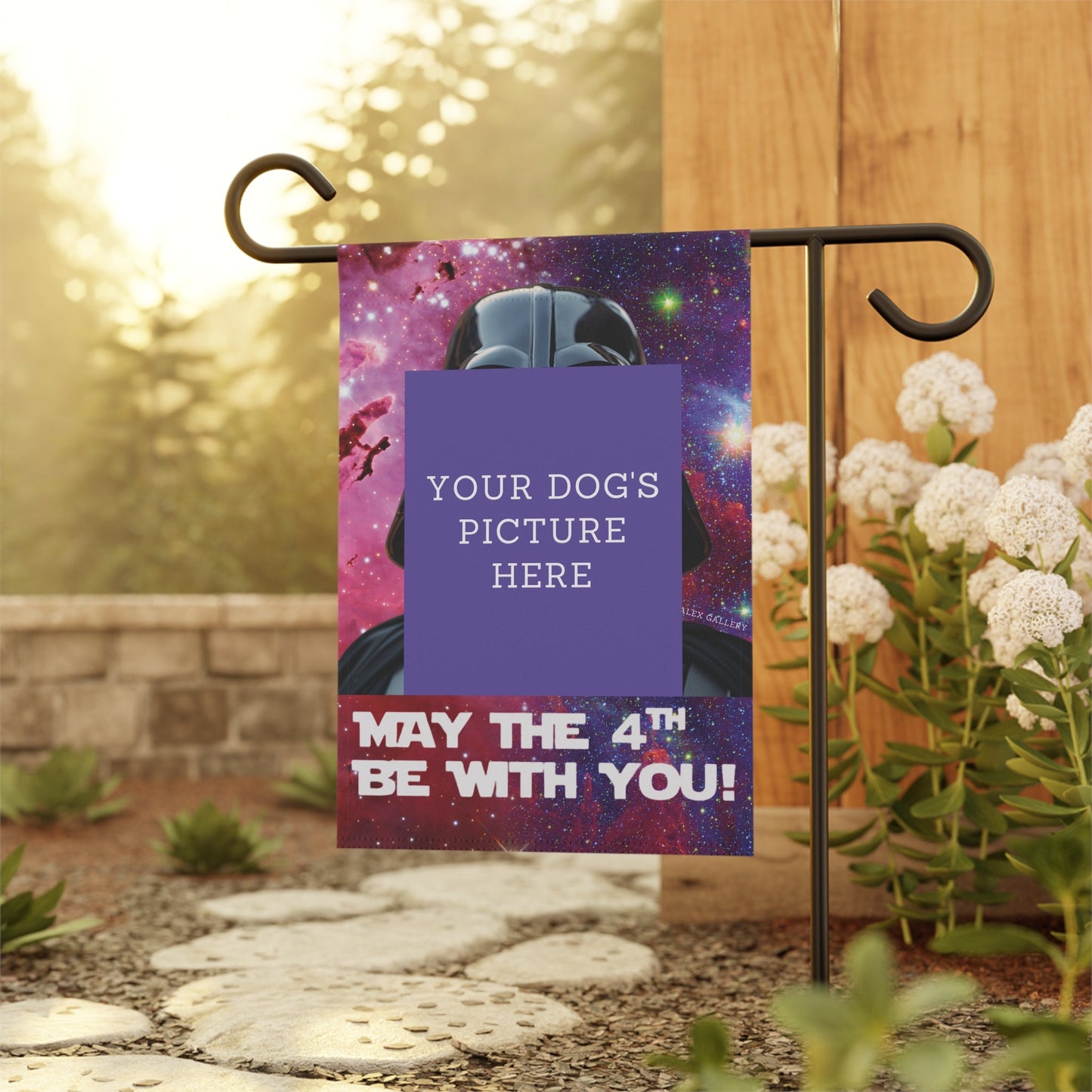 CUSTOMIZED Garden Flag, May The 4th Be With You!, Star Wars, House Flag, Banner, Printed Both Sides, Gift, Dog Lover