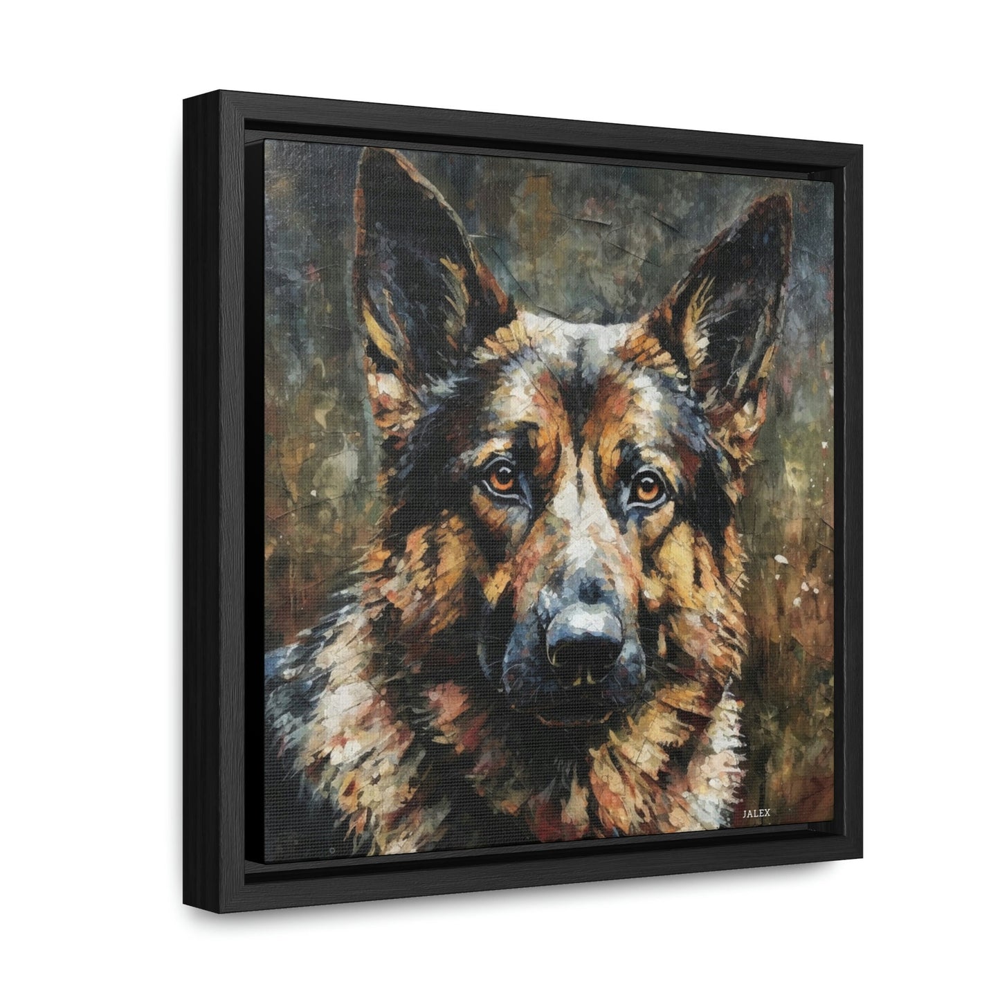 German Shepherd "Soul" Framed Canvas