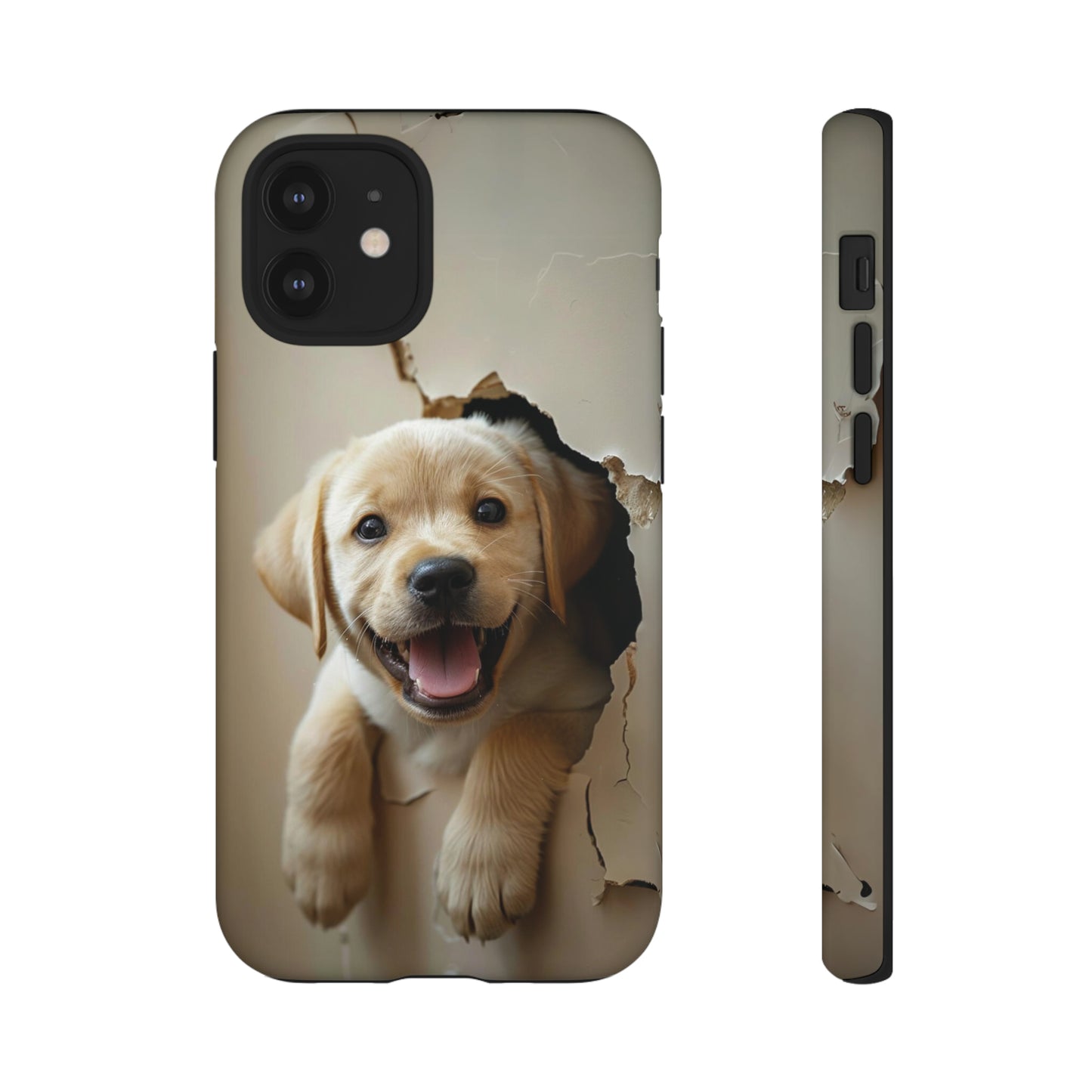 Yellow Labrador Puppy Breaking Wall | Tough Phone Cases