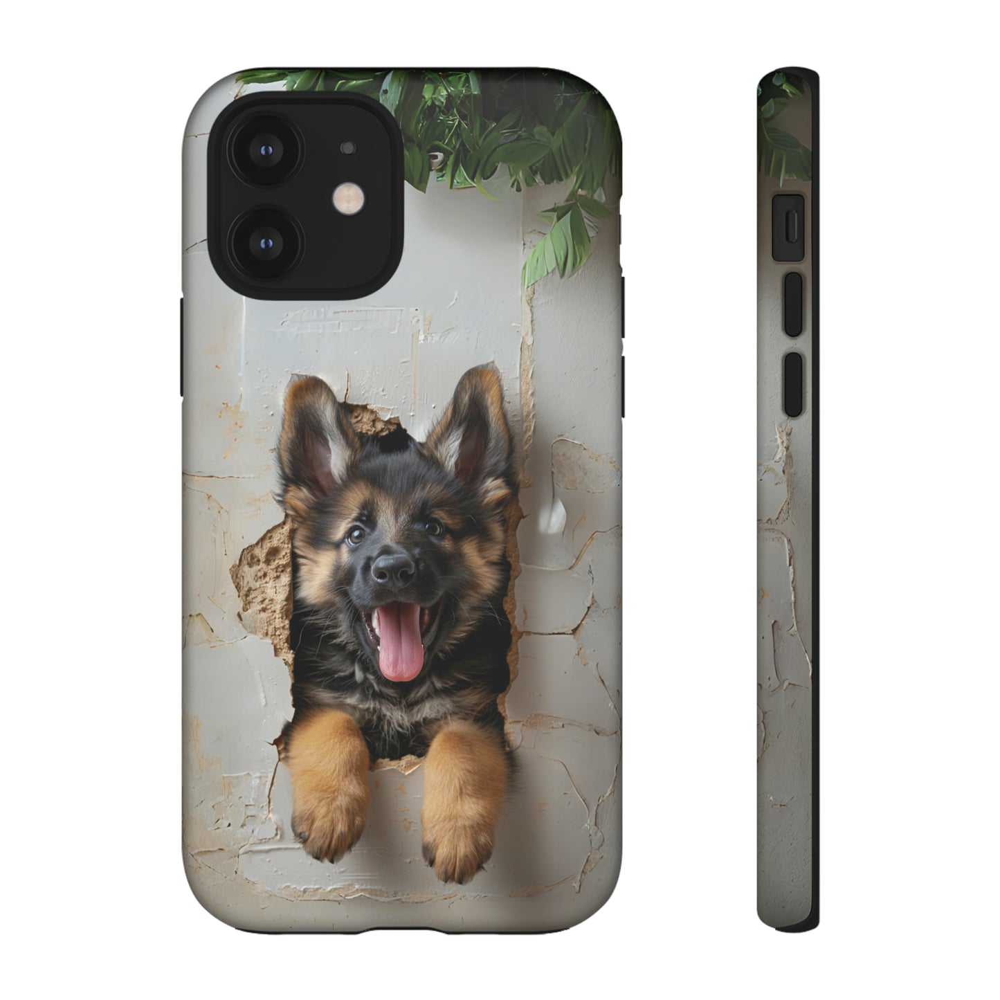 German Shepherd Puppy Breaking Wall | Light Colors | Tough Phone Cases