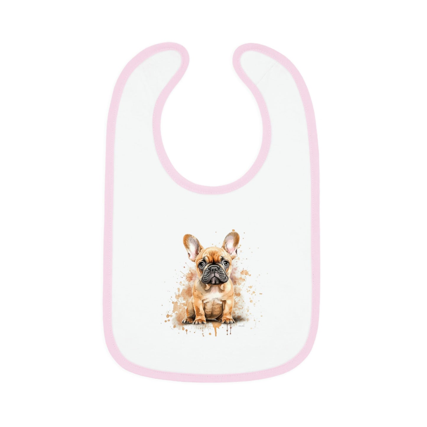 French Bulldog Puppy | Baby Contrast Trim Jersey Bib