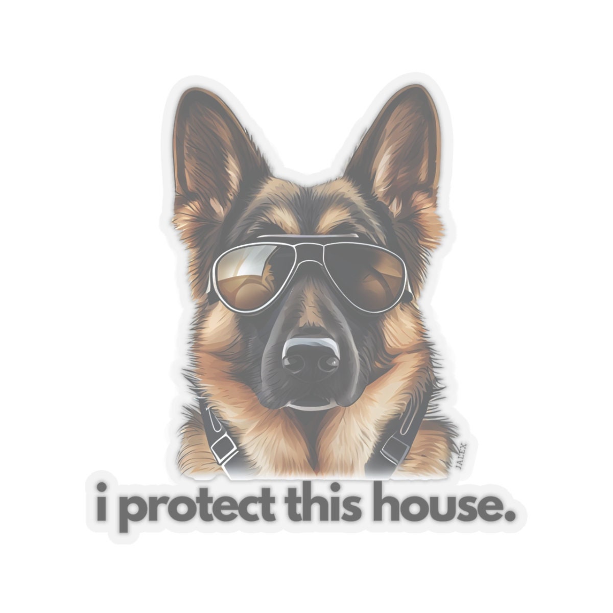 German Shepherd I Protect This House Sticker