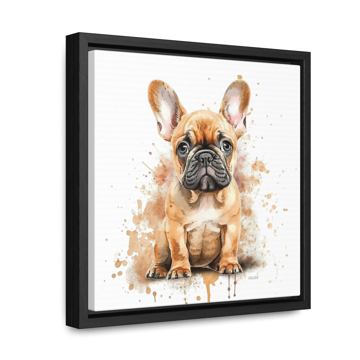 French Bulldog Puppy Nursery Wall Art Framed Canvas