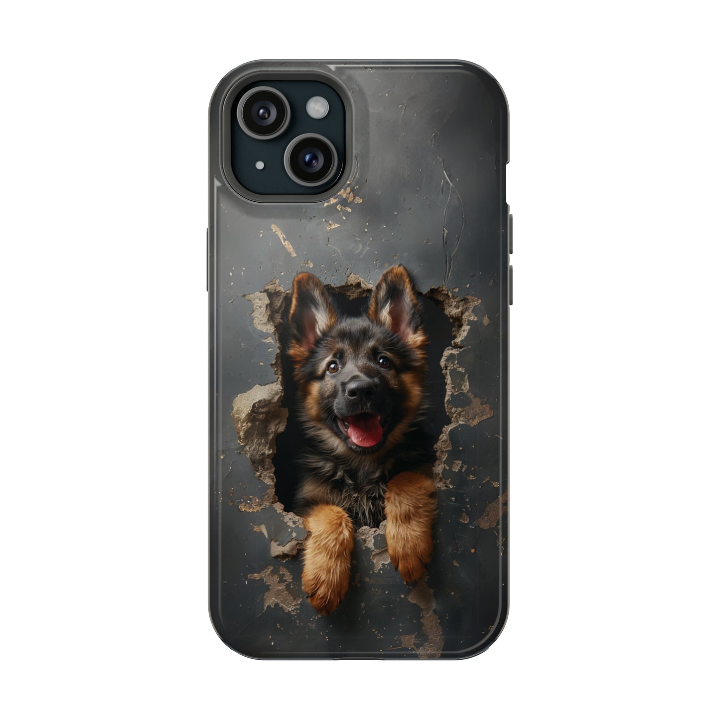 iPhone MAGSAFE German Shepherd Puppy | Dark Colors | Tough Cases