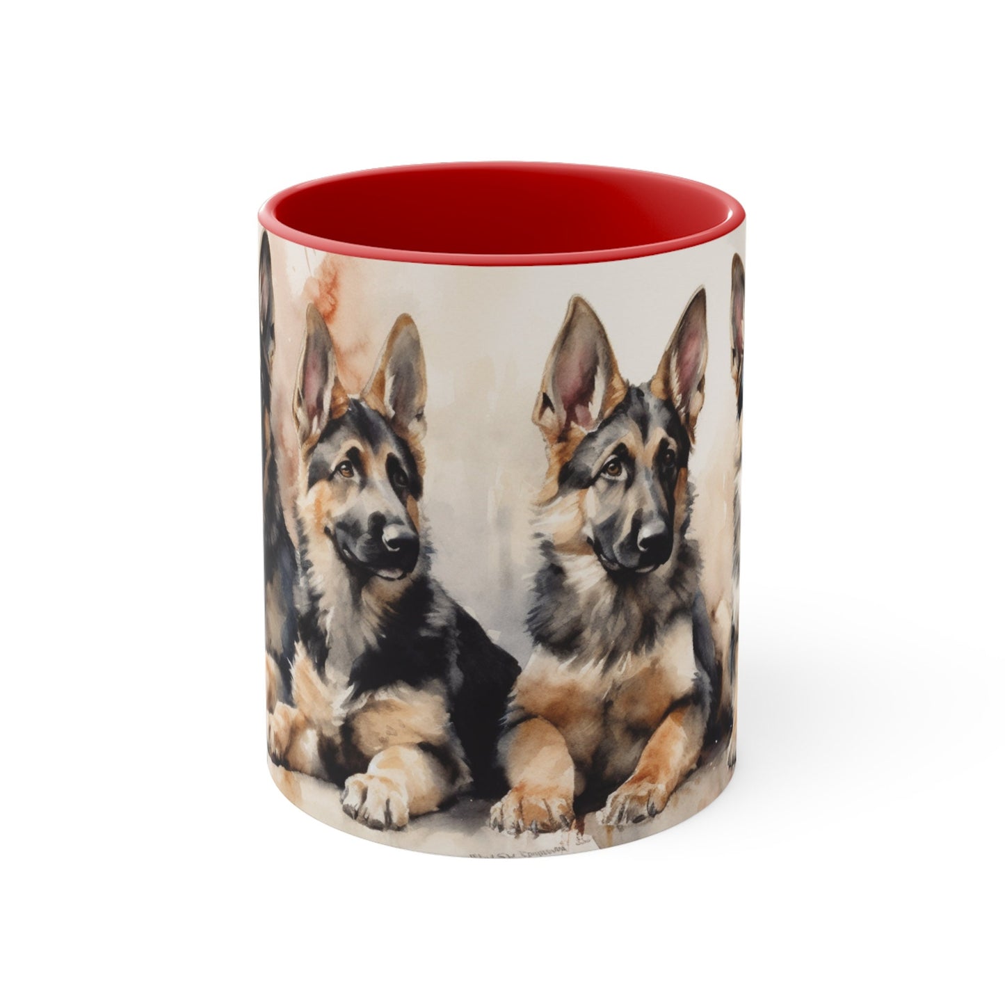 4 Older German Shepherd Puppies Coffee Mug, 11oz