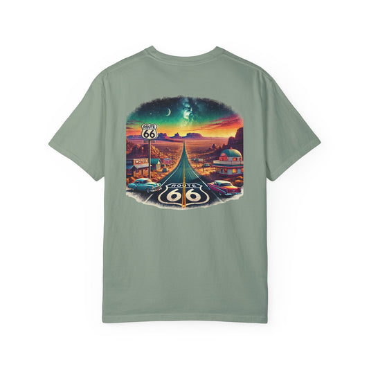 ROUTE 66 States Colorful Retro Vintage | Comfort Colors | Unisex Garment-Dyed T-shirt