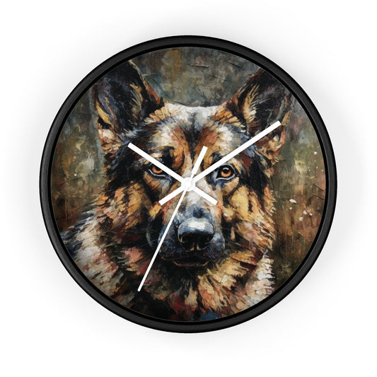 German Shepherd Majestic Painting | Gifts for Dog Owners | Wall Clock