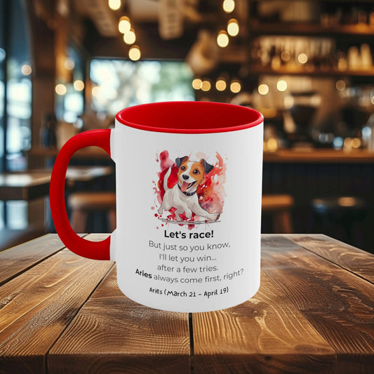 Aries Astrology Sign | Funny Saying | Jack Russell Terrier | Coffee Mug, 11oz