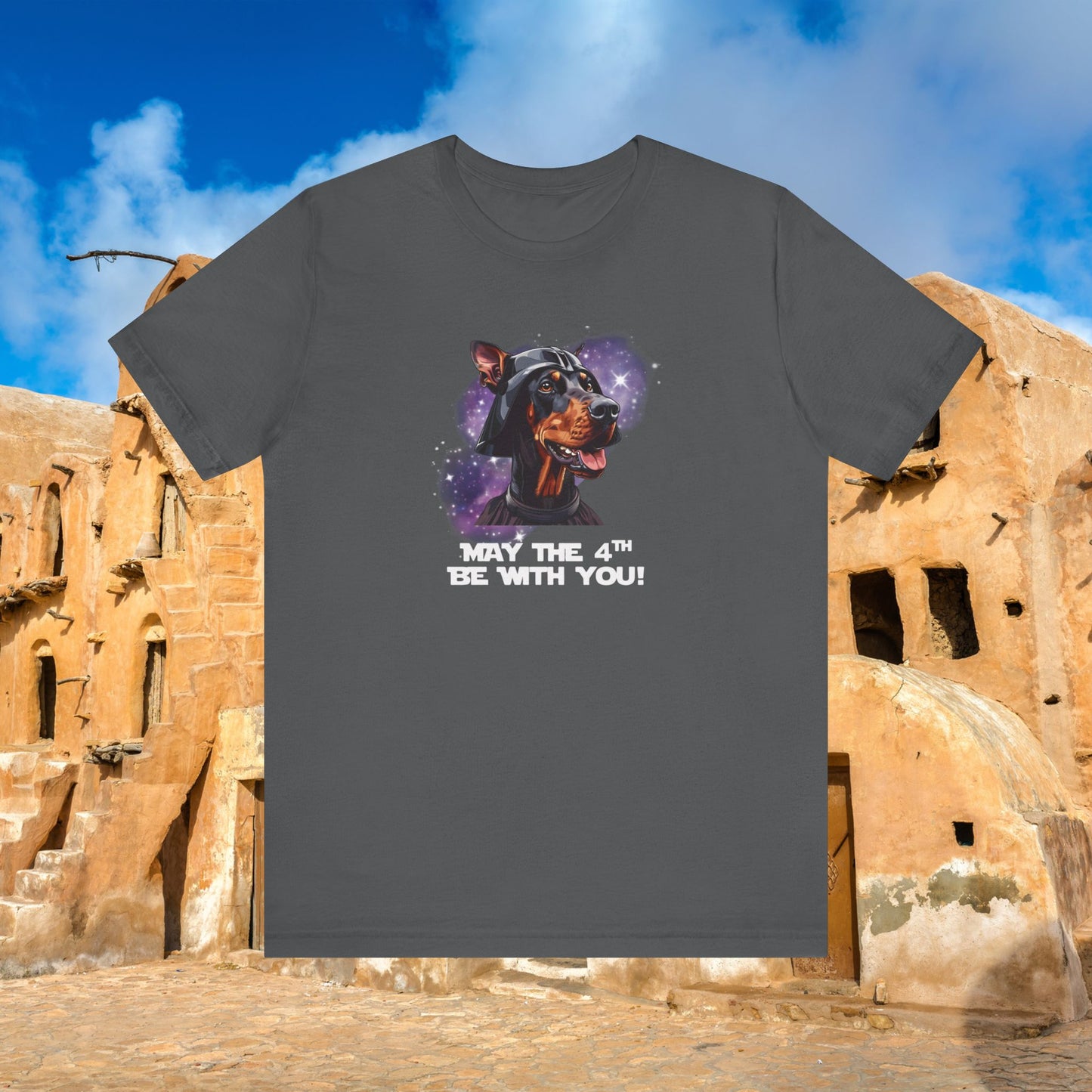 Star Wars May the 4th Be with You Doberman TShirt | Unisex Jersey Short Sleeve Tee