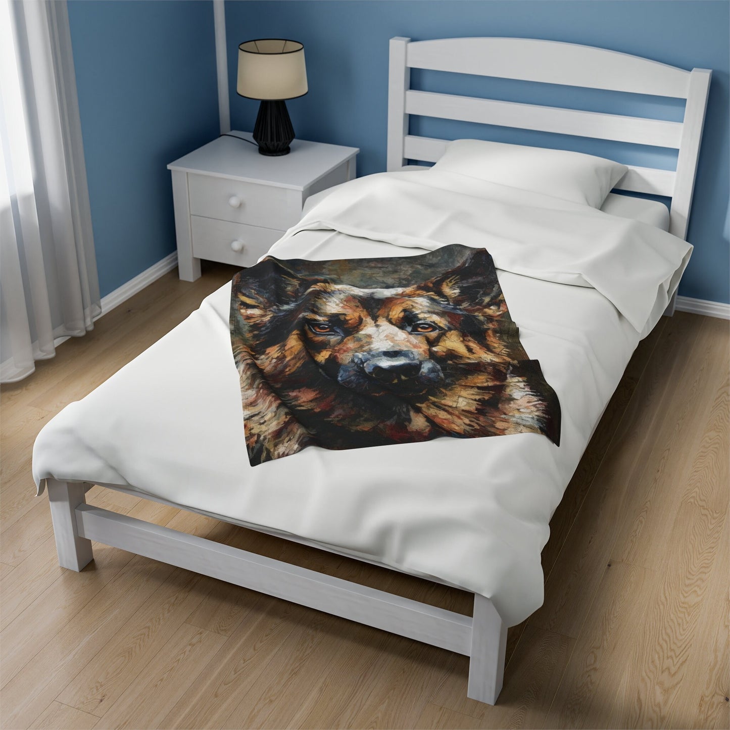 German Shepherd Majestic Painting | Velveteen Plush Blanket