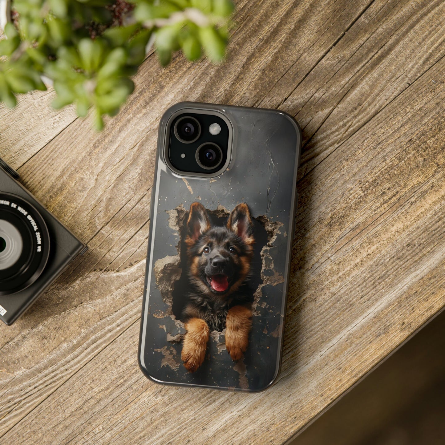 iPhone MAGSAFE German Shepherd Puppy | Dark Colors | Tough Cases