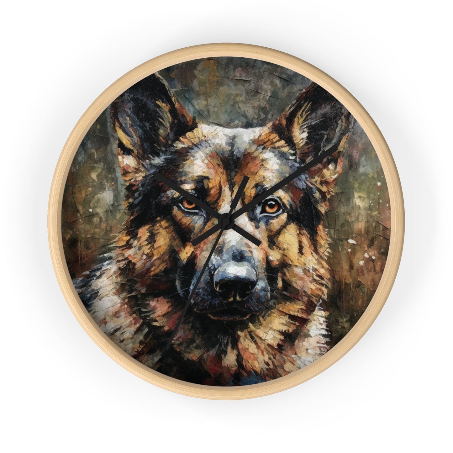 German Shepherd Majestic Painting | Gifts for Dog Owners | Wall Clock