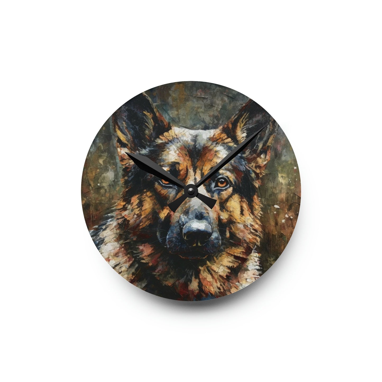 German Shepherd Majestic Painting | Gifts for Dog Owners | Acrylic Wall Clock